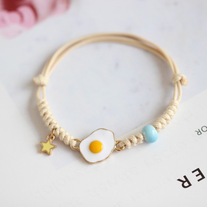 Handwoven Alloy Drop Oil Poached Egg Cute Bracelet 20pcs Wholesale Handwoven Alloy Drop Oil Poached Egg Cute Bracelet 20pcs Wholesale
