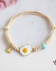 Handwoven Alloy Drop Oil Poached Egg Cute Bracelet 20pcs Wholesale