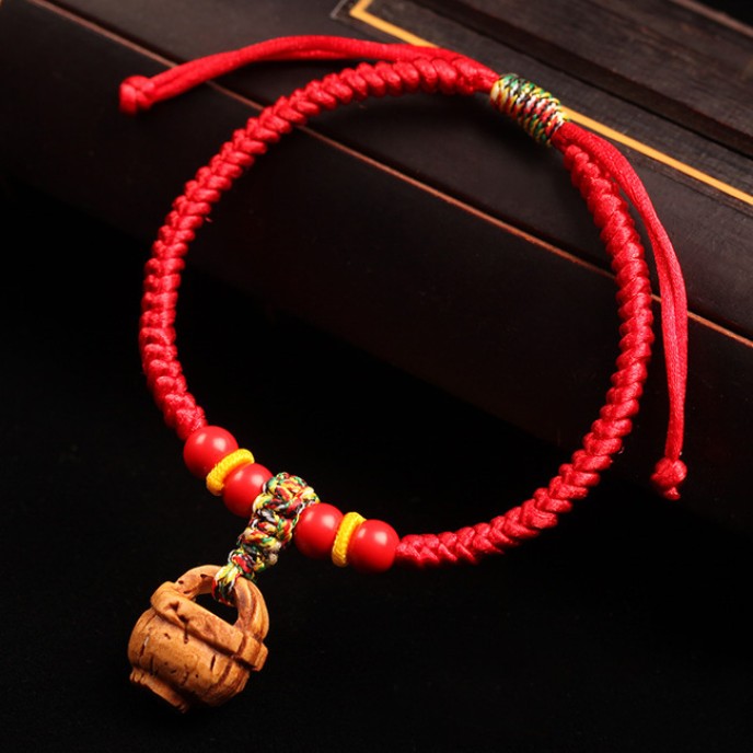 Cinnabar Ball Peach Basket Red String 50pcs Wholesale Cinnabar Ball Peach Basket Red String 50pcs Wholesale