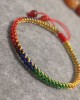 Rainbow Color Braided Bracelet Bracelet Adjustable 50pcs Wholesale