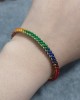 Rainbow Color Braided Bracelet Bracelet Adjustable 50pcs Wholesale