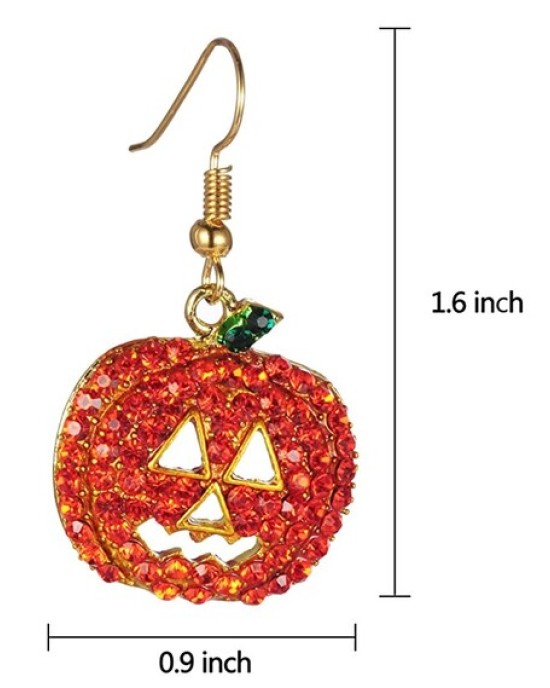 2 pairs Halloween Pumpkin Earrings