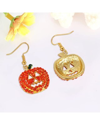 2 pairs Halloween Pumpkin Earrings