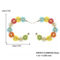 3 pairs Bohemian Fashion Beaded Handmade Hoop Earring for Women Vacation Party Gifts 3 pairs Bohemian Fashion Beaded Handmade Hoop Earring for Women Vacation Party Gifts