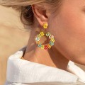 3 pairs Beaded Earrings Handmade Bohemian Tassel Dangle Earrings 3 pairs Beaded Earrings Handmade Bohemian Tassel Dangle Earrings