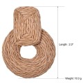 Woven Round Drop Earrings for Women Girls Summer Beach Vacation Jewelry 4 Pairs Woven Round Drop Earrings for Women Girls Summer Beach Vacation Jewelry 4 Pairs