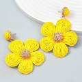 3 Pair Handmade Braid Straw Wicker Summer Beach Raffia Earring 3 Pair Handmade Braid Straw Wicker Summer Beach Raffia Earring