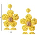 3 Pair Handmade Braid Straw Wicker Summer Beach Raffia Earring 3 Pair Handmade Braid Straw Wicker Summer Beach Raffia Earring