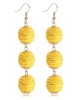 5 Pairs Unique Boho Rattan Earrings