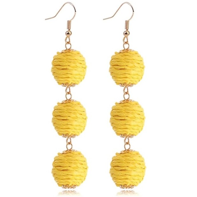5 Pairs Unique Boho Rattan Earrings 5 Pairs Unique Boho Rattan Earrings