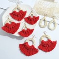 8 Pairs Rattan Earrings Lightweight Bohemian Handmade Statement Tassel Earrings 8 Pairs Rattan Earrings Lightweight Bohemian Handmade Statement Tassel Earrings