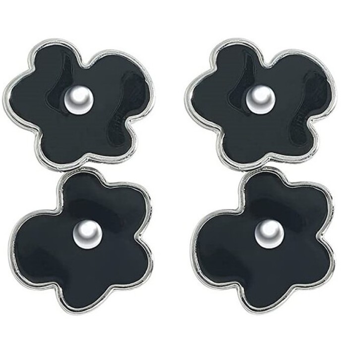 Wholesale with 5 Pairs Colorful Flower Gold Plated Dangle Earrings Wholesale with 5 Pairs Colorful Flower Gold Plated Dangle Earrings