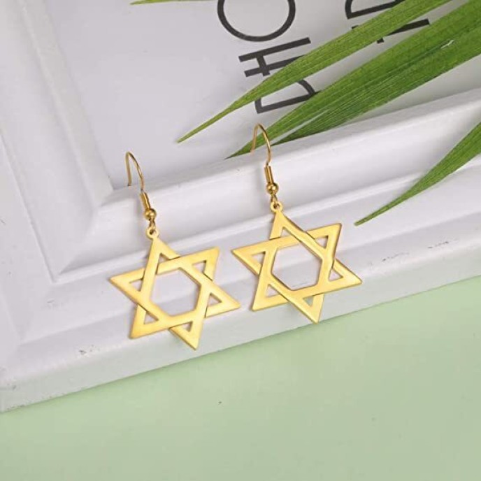 4 Pairs Star Earrings Stainless Steel Dangle Drop Earrings 4 Pairs Star Earrings Stainless Steel Dangle Drop Earrings