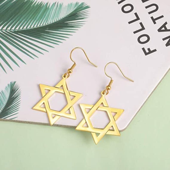 4 Pairs Star Earrings Stainless Steel Dangle Drop Earrings 4 Pairs Star Earrings Stainless Steel Dangle Drop Earrings