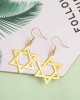 4 Pairs Star Earrings Stainless Steel Dangle Drop Earrings