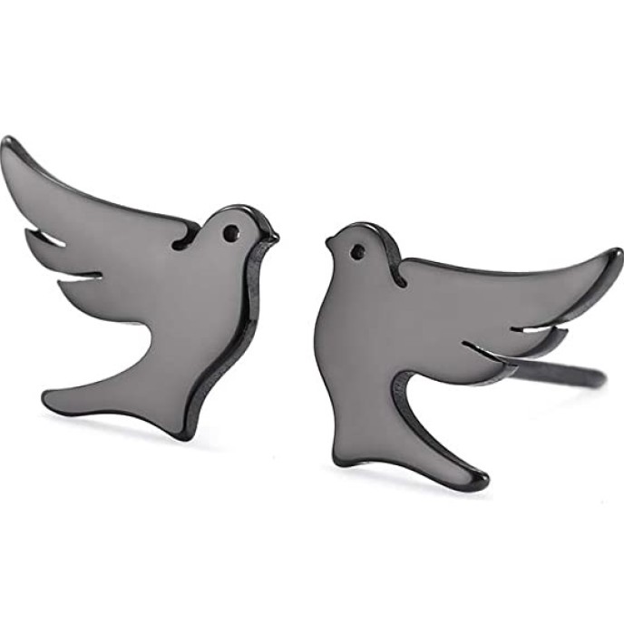 3 pairs Stainless Steel Dove Stud Earrings Lucky Jewelry for Women Girls Birthday Gift 3 pairs Stainless Steel Dove Stud Earrings Lucky Jewelry for Women Girls Birthday Gift