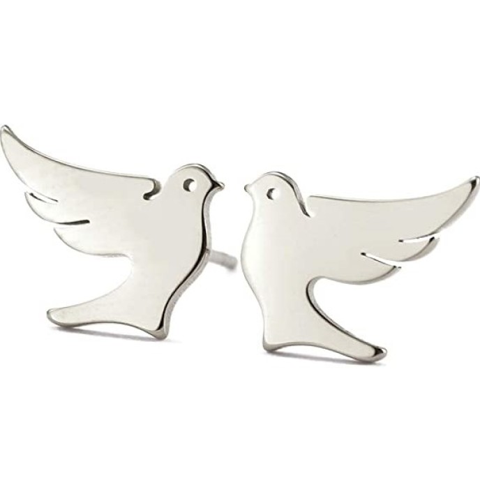 3 pairs Stainless Steel Dove Stud Earrings Lucky Jewelry for Women Girls Birthday Gift 3 pairs Stainless Steel Dove Stud Earrings Lucky Jewelry for Women Girls Birthday Gift
