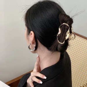 Irregular Line Metal Hairpin Female Back Head Grabbing Clip 10 Pack Wholesale