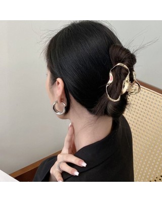 Irregular Line Metal Hairpin Female Back Head Grabbing Clip 10 Pack Wholesale