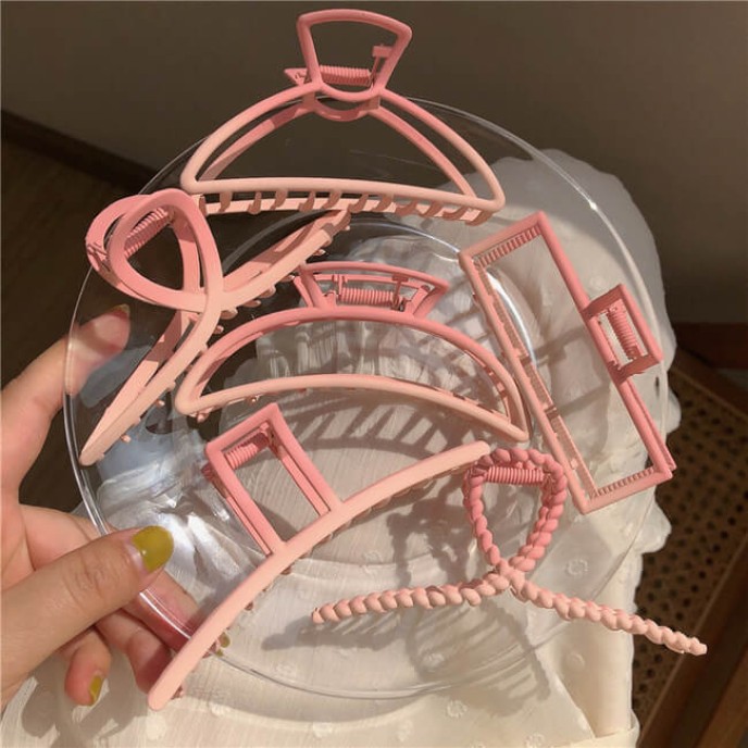 60 Pack Peach Pink Gradient Girls Heart Grab Clips 60 Pack Peach Pink Gradient Girls Heart Grab Clips