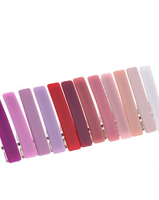 72Pcs Simple Candy Color Hair Clips For Girls