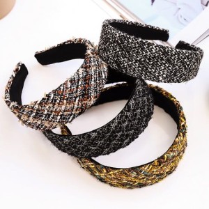 Sale with 200Pcs Vintage Wide Side Knitted Hair Hoop