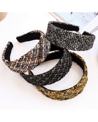 Sale with 200Pcs Vintage Wide Side Knitted Hair Hoop