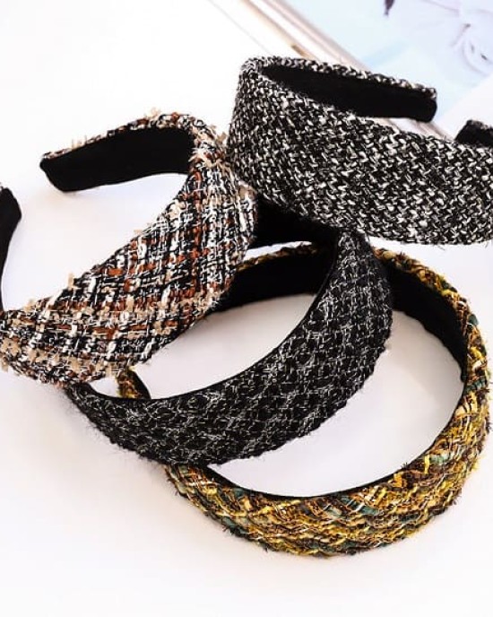 Sale with 200Pcs Vintage Wide Side Knitted Hair Hoop