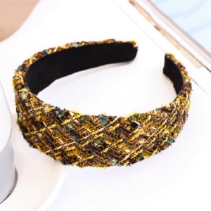 Sale with 200Pcs Vintage Wide Side Knitted Hair Hoop