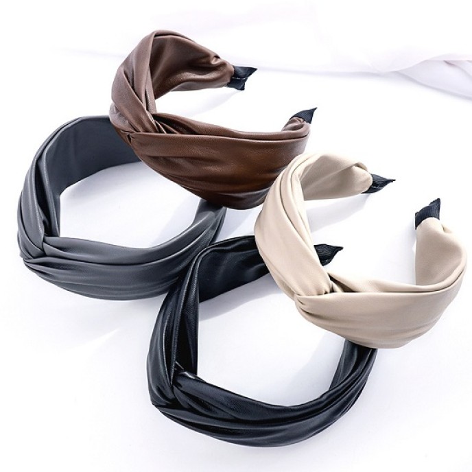 Wholesale with 250Pcs Wide Side PU Leather Hair Hoop Wholesale with 250Pcs Wide Side PU Leather Hair Hoop