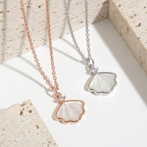 4 PCS Shellfish Shell Silver Necklace