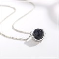 2 pcs Obsidian Saturn Pendant Necklace 2 pcs Obsidian Saturn Pendant Necklace
