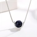 2 pcs Obsidian Saturn Pendant Necklace 2 pcs Obsidian Saturn Pendant Necklace