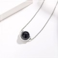 2 pcs Obsidian Saturn Pendant Necklace 2 pcs Obsidian Saturn Pendant Necklace