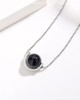 2 pcs Obsidian Saturn Pendant Necklace