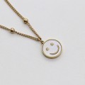 2 pcs Fashion simple Smiley Face Pendant Necklace 2 pcs Fashion simple Smiley Face Pendant Necklace