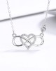 4 PCS 925 Sterling Silver Heart Pendant Neckalces