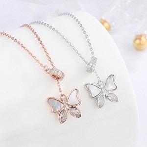 4 PCS Adjustable Chain Butterfly Charm Pendant Necklace