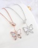 4 PCS Adjustable Chain Butterfly Charm Pendant Necklace