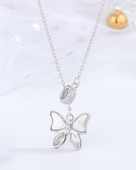 4 PCS Adjustable Chain Butterfly Charm Pendant Necklace