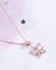 4 PCS Adjustable Chain Butterfly Charm Pendant Necklace