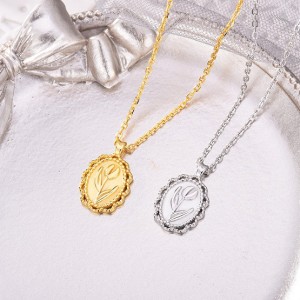 6PCS Rose Flower Pendant Necklace For Women