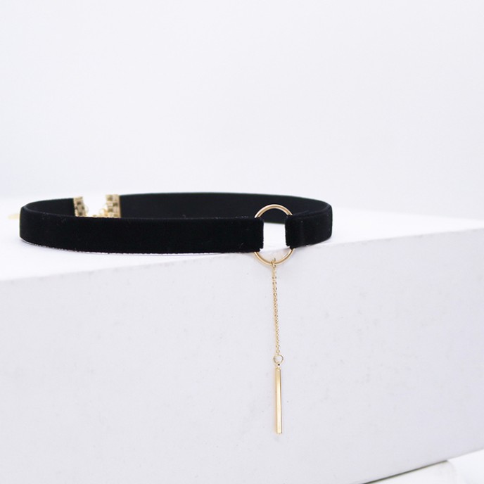 15 Packs Tassel Black Velvet Collarbone Chain Vintage Collar Female 15 Packs Tassel Black Velvet Collarbone Chain Vintage Collar Female