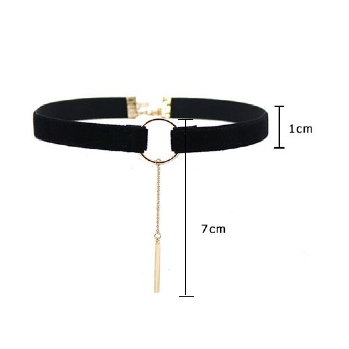 15 Packs Tassel Black Velvet Collarbone Chain Vintage Collar Female 15 Packs Tassel Black Velvet Collarbone Chain Vintage Collar Female