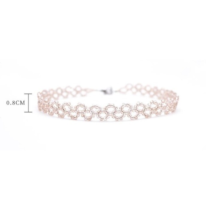 Temperament White Tea Gold Crystal Collar 6 Packs Wholesale Temperament White Tea Gold Crystal Collar 6 Packs Wholesale