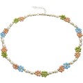 20 Pack Cute Handmade Colorful Faux Pearl Flower Boho Beaded Choker Necklace 20 Pack Cute Handmade Colorful Faux Pearl Flower Boho Beaded Choker Necklace