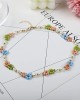 20 Pack Cute Handmade Colorful Faux Pearl Flower Boho Beaded Choker Necklace