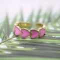 3 Piece Heart Ring Adjustable Love Heart Open Band Ring 3 Piece Heart Ring Adjustable Love Heart Open Band Ring