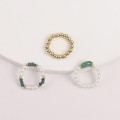 6 Pieces Pearls Crystal Rings Blue and Red 6 Pieces Pearls Crystal Rings Blue and Red