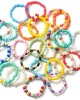 Cute Rainbow Colorful Handmade Beach Summer Rings 25Pcs